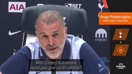 Postecoglou 'gutted' that Kulusevski will miss Europa League final