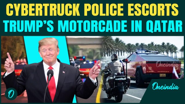 Trump’s Royal Entry In Qatar With CYBERTRUCK Escort | $200Bn Deal Signed With New Air Force One Gift