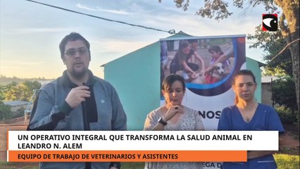 Un operativo integral que transforma la salud animal en Leandro N. Alem