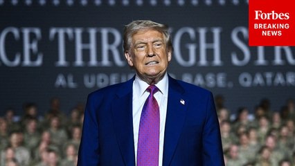 President Trump Speaks To U.S. Troops Stationed At Al Udeid Air Base in Doha, Qatar