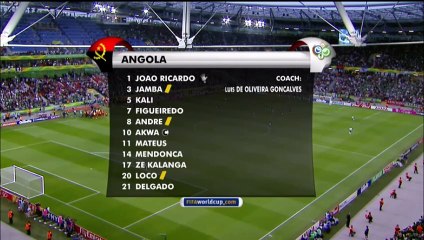 World Cup 2006 Mexico v Angola (Group D) English commentary