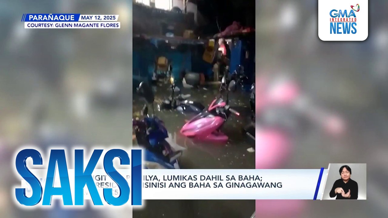 Mahigit 100 pamilya, lumikas dahil sa baha; mga residente, isinisi ang baha sa ginagawang CAVITEX-C5 link | Saksi