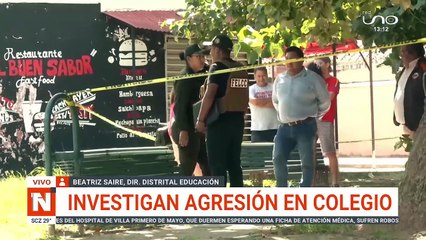 Investigan agresión afuera de un colegio