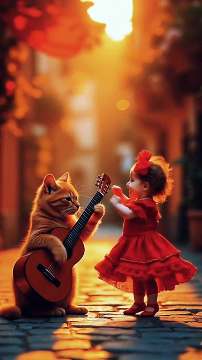 #cat&girl#dancing#viral