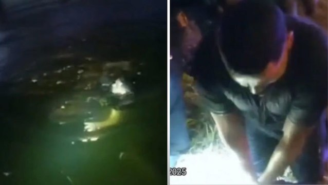 Dramatic moment cops drag drowned blind man from canal and bring him back to life with CPR