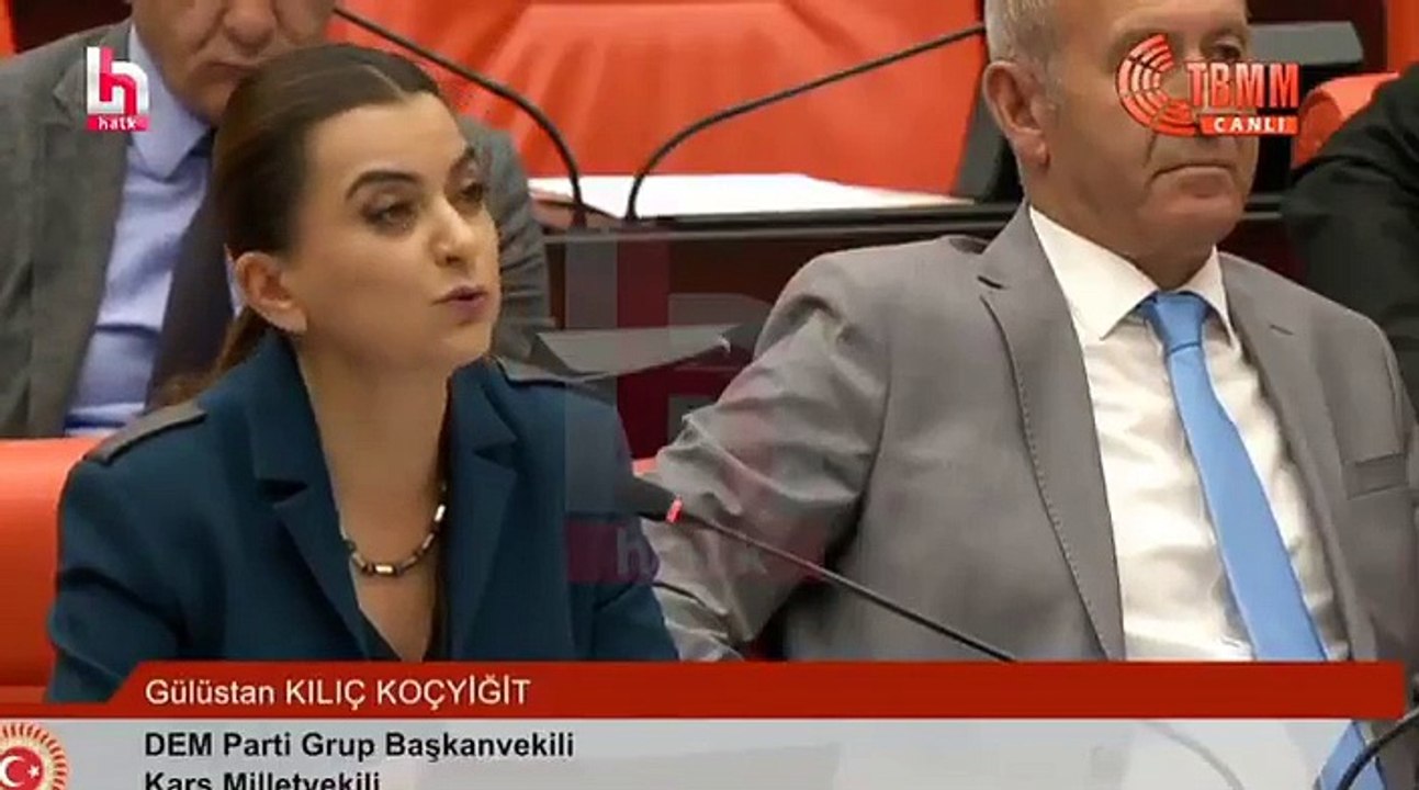 DEM Partili Koçyiğit TBMM'de Kürtçe konuştu, MHP'li Adan mikrofonu kapattı