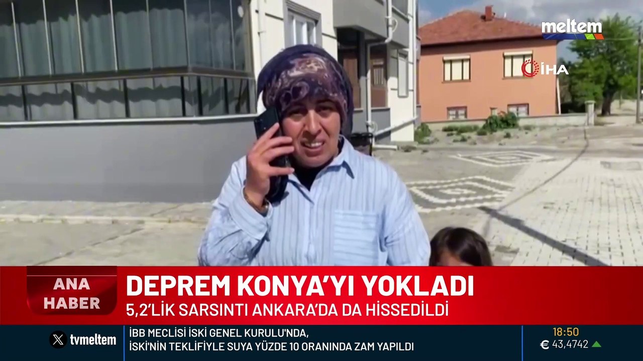 Konya’daki 5.2 büyüklüğündeki depremle sokağa dökülen vatandaşlar o anları anlattı.