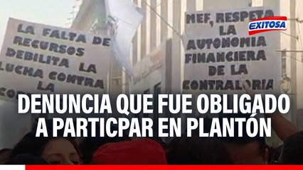 Trabajador de Contraloría denuncia que fue obligado a participar en plantón ante el MEF
