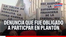 Trabajador de Contraloría denuncia que fue obligado a participar en plantón ante el MEF