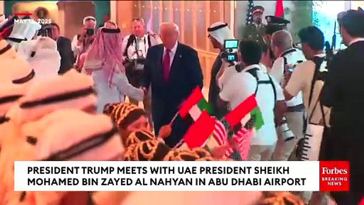 Trump Has Tea With UAE President Sheikh Mohamed bin Zayed Al Nahyan At Abu Dhabi Airport