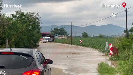 Osmaniye'de sağanak nedeniyle Bülbül Deresi taştı
