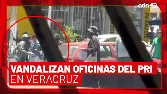 🚨¡Última Hora! Encapuchados vandalizan oficinas del PRI en Veracruz