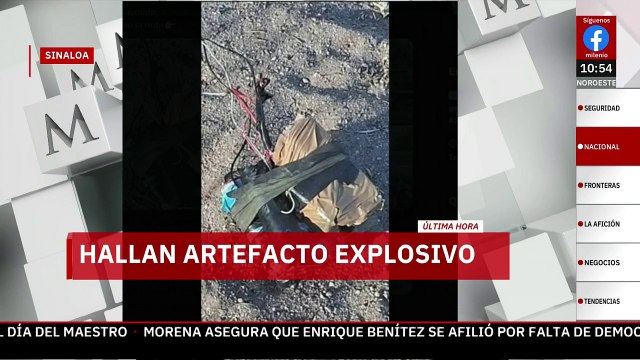 Ejército mexicano halla 2 artefactos artefactos explosivos en Sinaloa