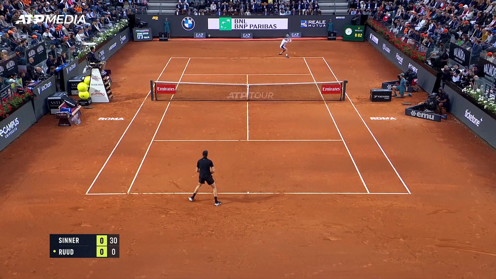 Sinner le hace un 'rosco' al terrícola Ruud y llega embalado a las