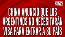 China anunció que los argentinos no necesitarán visa para entrar a su país