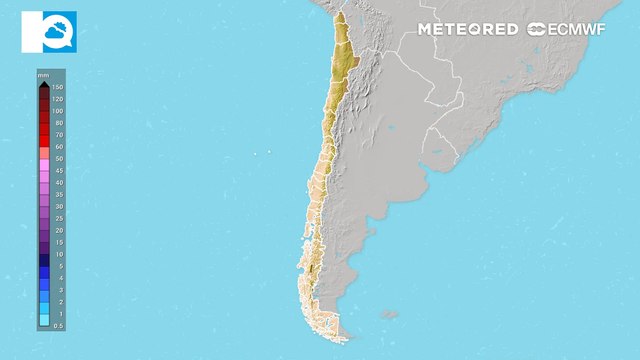 Temporal con río atmosférico en el sur de Chile y vaguada costera en el norte dejan precipitaciones este viernes