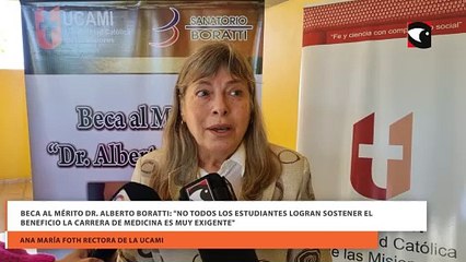 Beca al mérito Dr. Alberto Boratti no todos los estudiantes logran sostener el beneficio La carrera de medicina es muy exigente