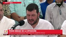 Asamblea de la Cruceñidad define una cumbre nacional con políticos de oposición para unificar las candidaturas