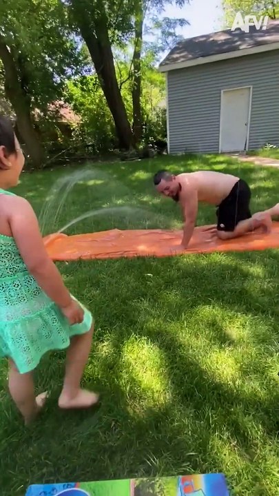 191. A running start could help 🤭 #shorts #slide #summer #fail