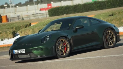Porsche 911 GT3 Design preview in Oak Green Metallic Neo with Touring Package