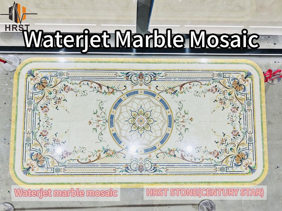 Waterjet marble mosaic