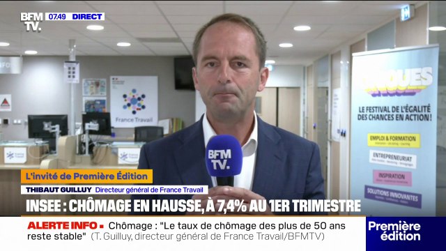 Thibaut Guilluy, directeur général de France Travail, évoque les difficultés que rencontrent les secteurs comme le tourisme, la santé ou encore l'industrie à trouver de nouveaux candidats