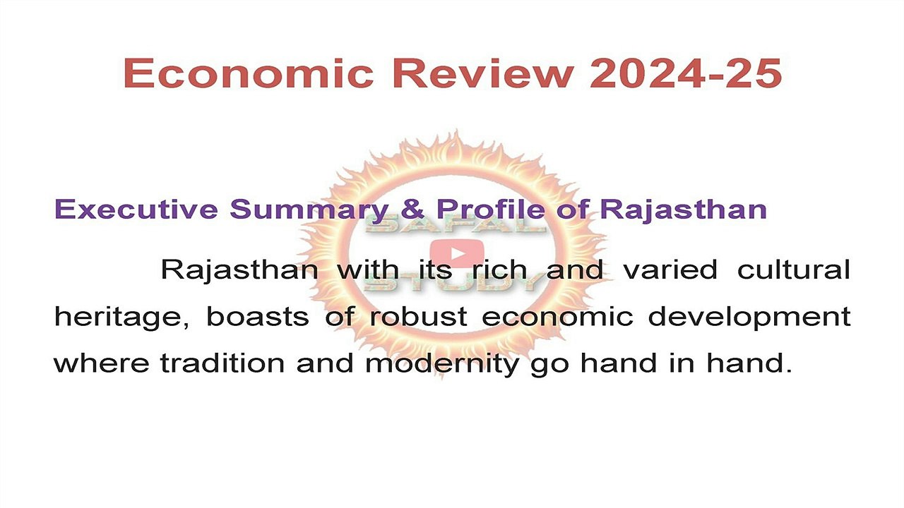 01 RAJASTHAN ECONOMIC SURVEY 2024-25 - Part 01E - RPSC RAS MAINS  Rajasthan Economy