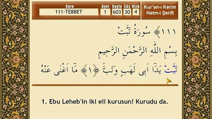 Mehmet Emin Ay - Tebbet Suresi