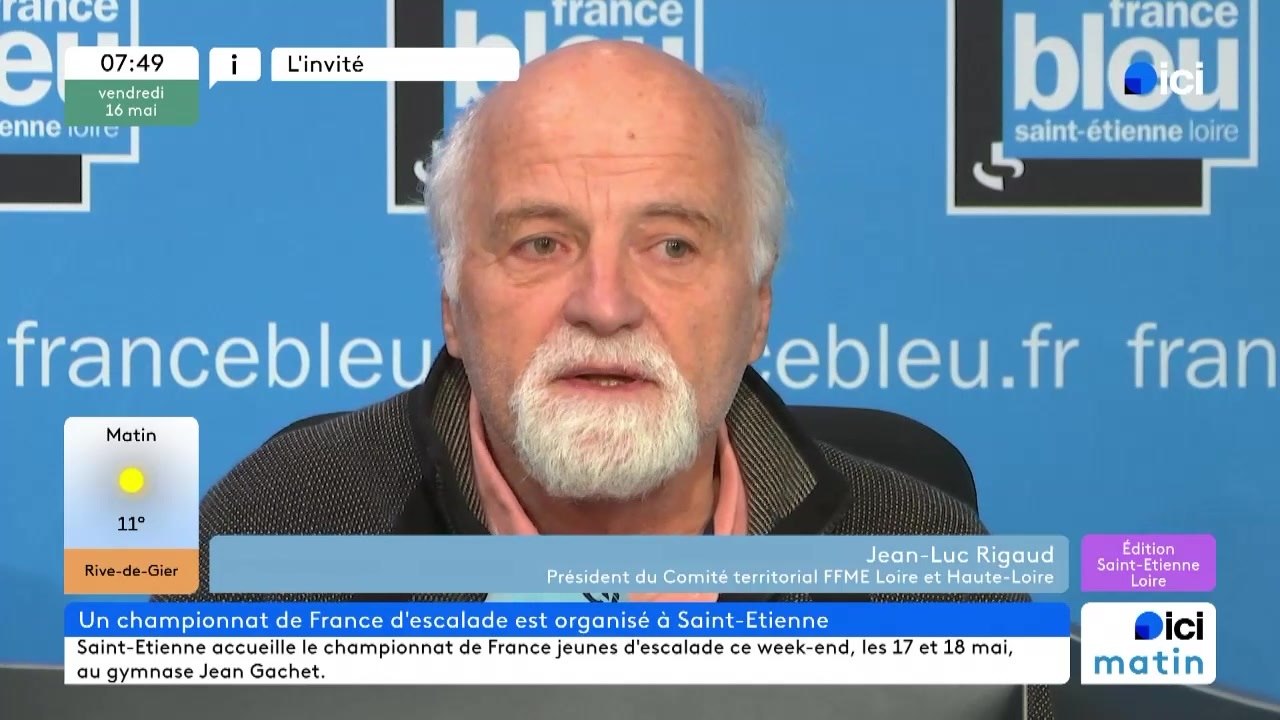 Escalade : Jean Luc Rigaud, président du comité territorial FFME Loire Haute-Loire