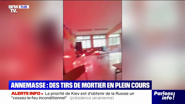 LES ÉCLAIREURS - Une enseignante visée par des feux d'artifice en plein cours