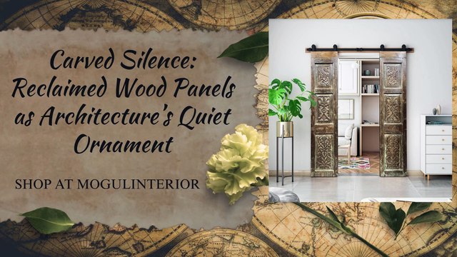 Carved Silence: Reclaimed Wood Panels as Architecture’s Quiet Ornament