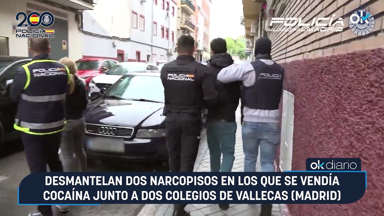 Desmantelan dos narcopisos en los que se vendía cocaína junto a dos colegios de Vallecas (Madrid)