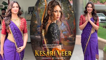 Kesari Veer Film Promotions: Akanksha Sharma Snapped In Her Sassy Saree Sanskari Look!