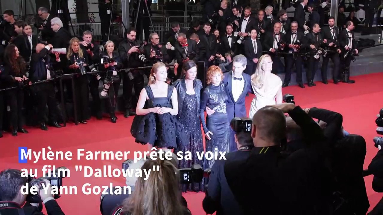 Cannes: Mylène Farmer et l'équipe du film "Dalloway" foulent le tapis rouge