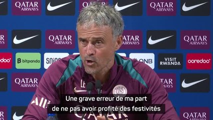 PSG - Luis Enrique : "La soirée de l'an dernier, je m'en souviens comme d'une erreur"