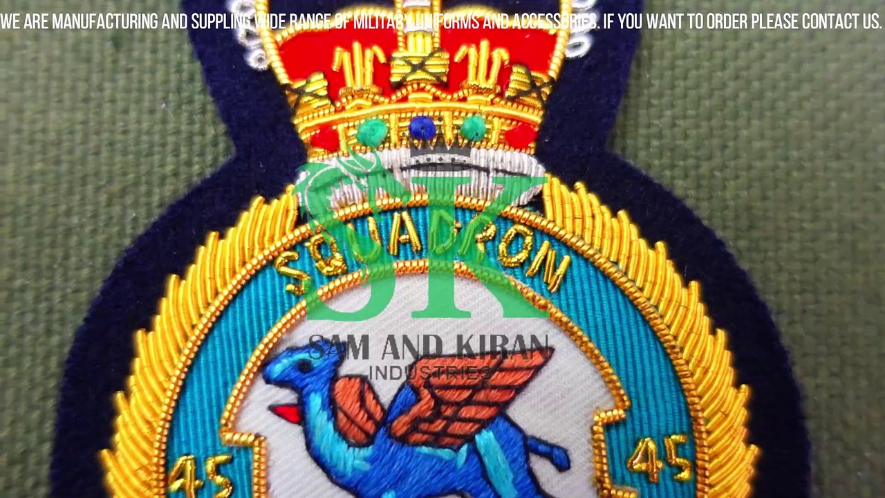 Lightweight Hand Embroidered Sew-On Badge, Hand Embroidered Bullion Badges Manufacturers Supplier