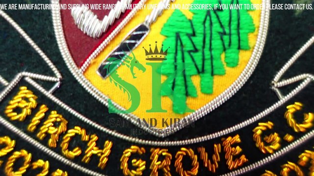 Hand Embroidery Bullion Blazer Badges, Handmade Uniform Blazer Badge, Embroidery Shoulder Badges