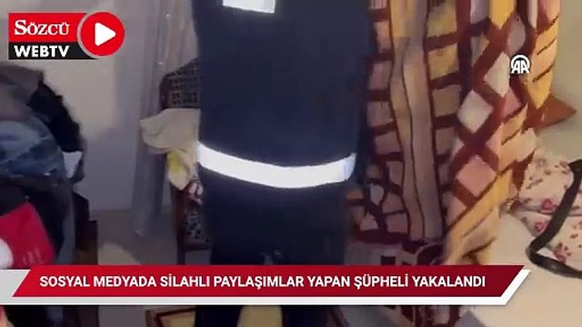 Sosyal medyada silahlı paylaşımlar yapan şüpheli yakalandı
