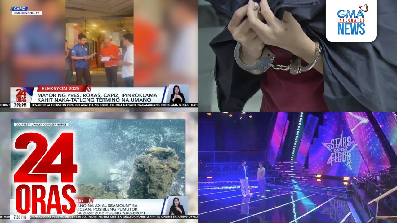 24 Oras: (Part 3) Coverage ng GMA sa Eleksyon, pinakapinanood na 2025 Election coverage on-air at online; 2 menor de edad na ibinubugaw umano ng sariling ina, nasagip; Mayor ng Pres. Roxas, Capiz, ipinroklama kahit naka-tatlong termino na umano, atbp.