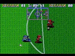 Megaman's Soccer (SNES) COM VS COM Mode
