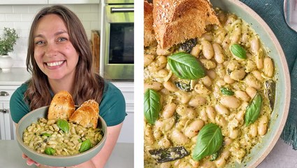 How to Make Creamy Pesto Beans