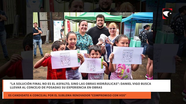 “La solución final no es el asfalto, sino las obras hidráulicas” Daniel Vigo busca llevar al Concejo de Posadas su experiencia en obras