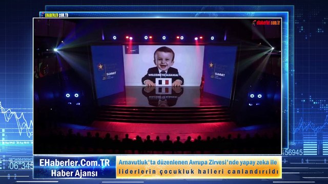 Arnavutluk'ta düzenlenen Avrupa Zirvesi'nde yapay zeka ile liderlerin çocukluk halleri canlandırıldı