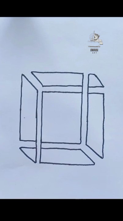 Impossible cube Drawing