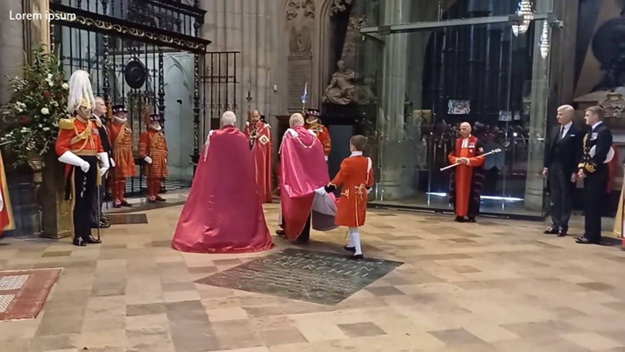 Watch: Charles and William share touching moment at historic ceremony