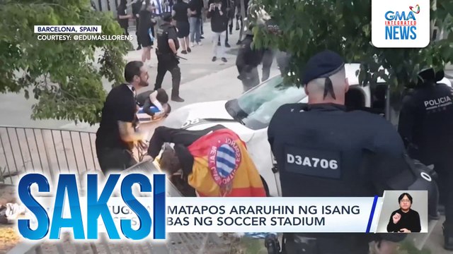 13 sugatan matapos araruhin ng isang kotse sa labas ng soccer stadium | Saksi