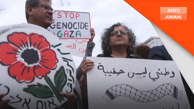 Penunjuk perasaan pro-Palestin berhimpun peringati ulang tahun ke 77