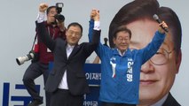 김상욱, 이재명 유세차 올라 