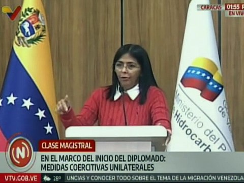 Vpdta. Delcy Rodríguez: La principal arma de agresión de EE. UU. son las medidas coercitivas