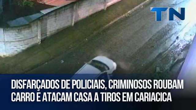 Disfarçados de policiais, criminosos roubam carro e atacam casa a tiros em Cariacica